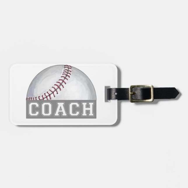 Baseball Coach Luggage Tag (Front Horizontal)