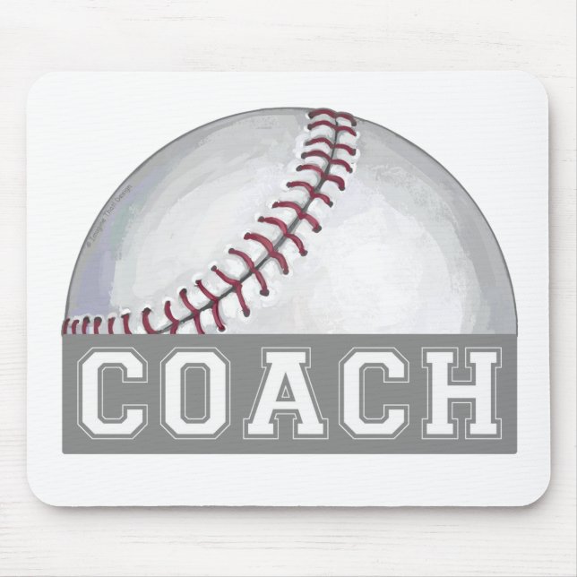 Baseball Coach Mouse Mat (Front)