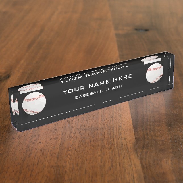 Baseball Coach Nameplate (Side)