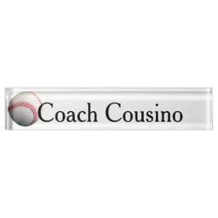 Baseball Coach Nameplate for desk