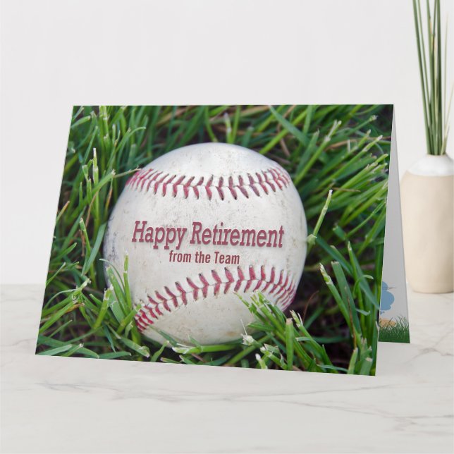 Baseball Coach Retirement Card (Front)