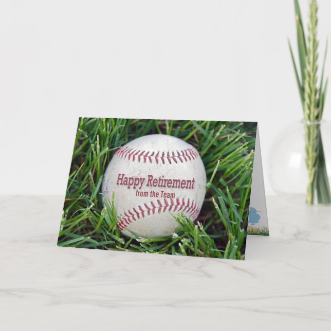 Baseball Coach Retirement  from Team Card (Front)