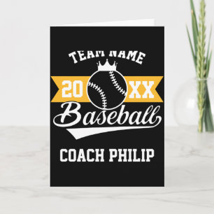 Baseball Coach Retirment Team Mom Player Team Gift Card