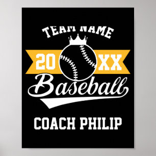 Baseball Coach Retirment Team Mom Player Team Gift Poster
