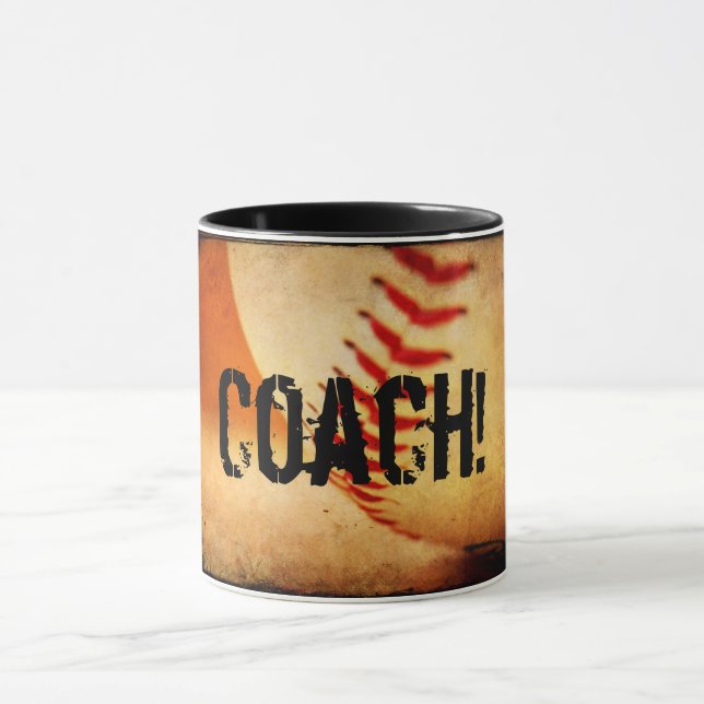 Baseball Coach Ringer Mug (Center)