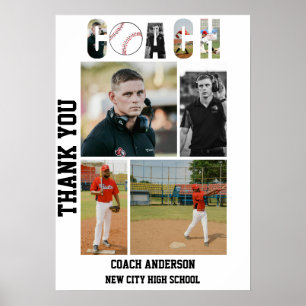 Baseball Coach Senior Night Graduation Poster