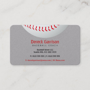 Baseball Coach   Sport Business Card