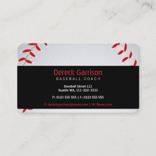 Baseball Coach   Sport Business Card