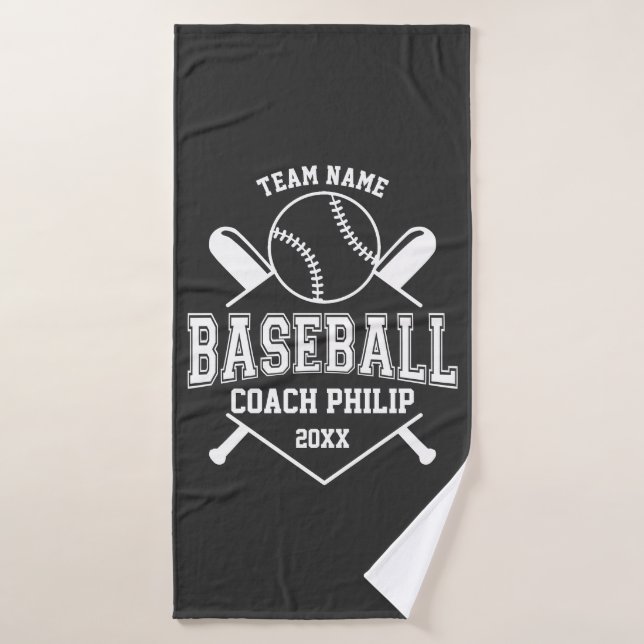 Baseball coach team Mom player team gift Bath Towel (Bath Towel)