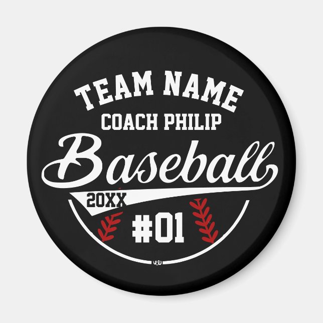 Baseball coach team Mom player thank you gift Magnet (Front)