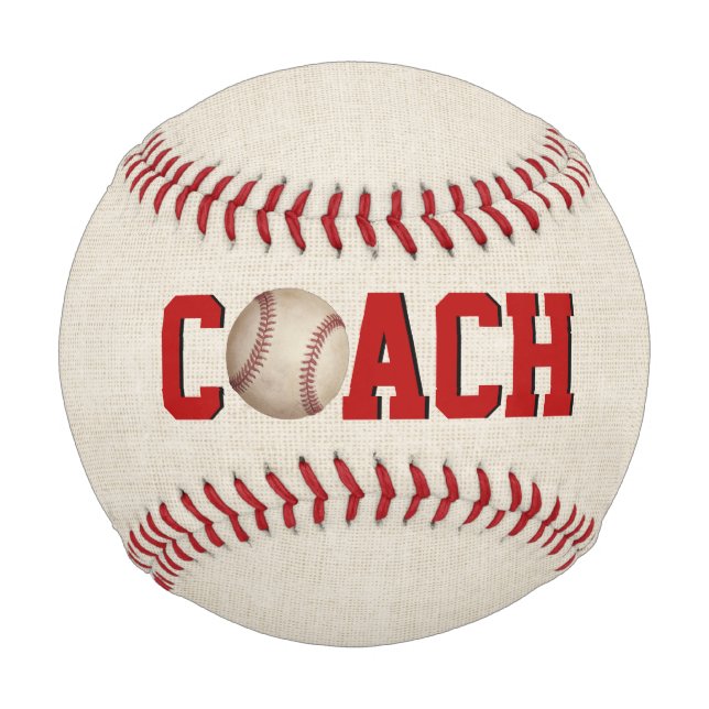 Baseball Coach Text With Ball  (Front)