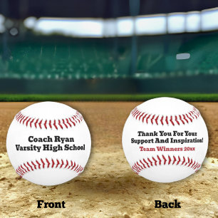 Baseball Coach Thank You Appreciation