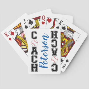 Baseball coach thank you gift - batter up! playing cards