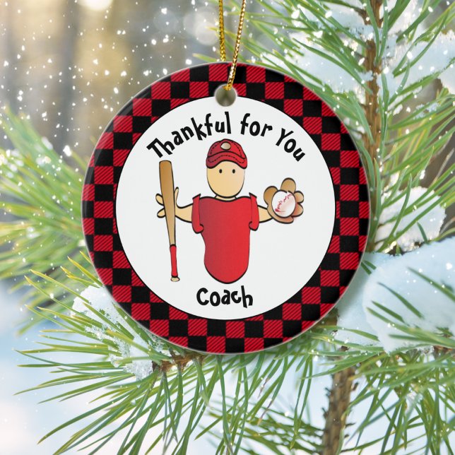 Baseball Coach Thank You Gift Idea  Ceramic Tree Decoration (Creator Uploaded)