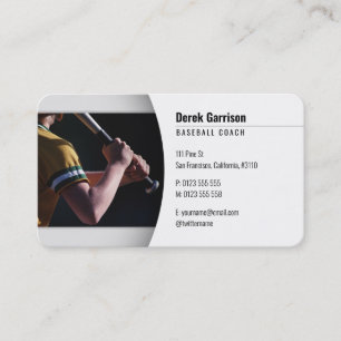 Baseball Coach   Trainer Business Card