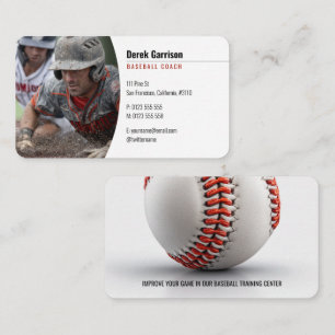 Baseball Coach   Trainer Business Card