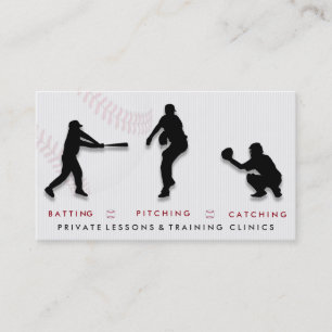 Baseball Coach  Trainer Business Card