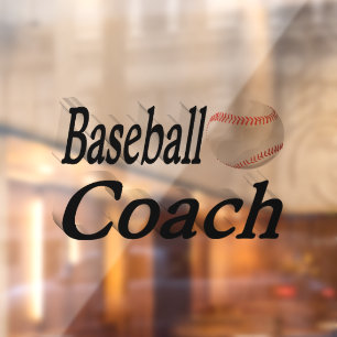 Baseball Coach Window Cling