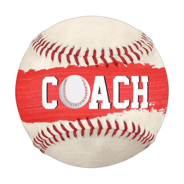 Baseball Coach With Ball On Paint (Front)