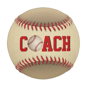Baseball Coach With Ball On Sepia