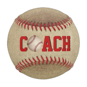 Baseball Coach With Ball on Sepia