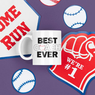 Baseball Coach's BEST COACH EVER Thank You Sports Coffee Mug