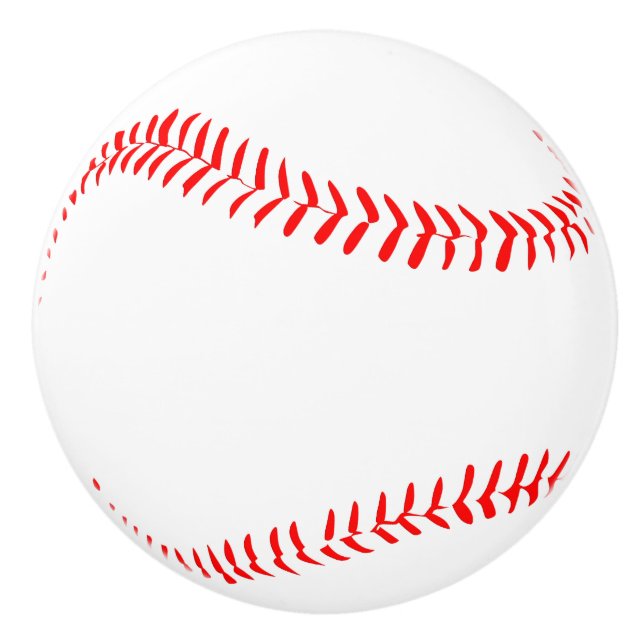 Baseball Coach's Office, Fieldhouse or Kids' Room Ceramic Knob (Front)