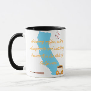 Baseball, coffee and donuts in California  Mug