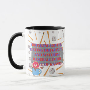 Baseball, coffee and doughnuts in Kansas Mug