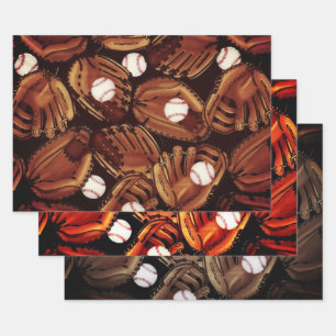Baseball Collection Wrapping Paper Sheet