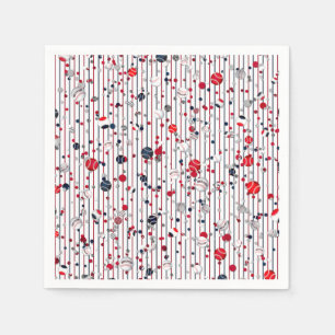 Baseball Confetti, Pinstripes-PAPER PARTY NAPKINS