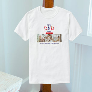 Baseball Cool Cute Dad Photo Collage Fathers Day T-Shirt