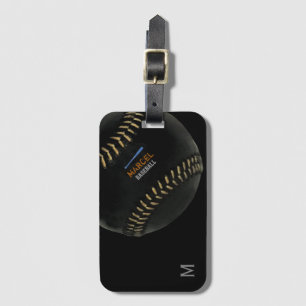 baseball cool personalised luggage tag