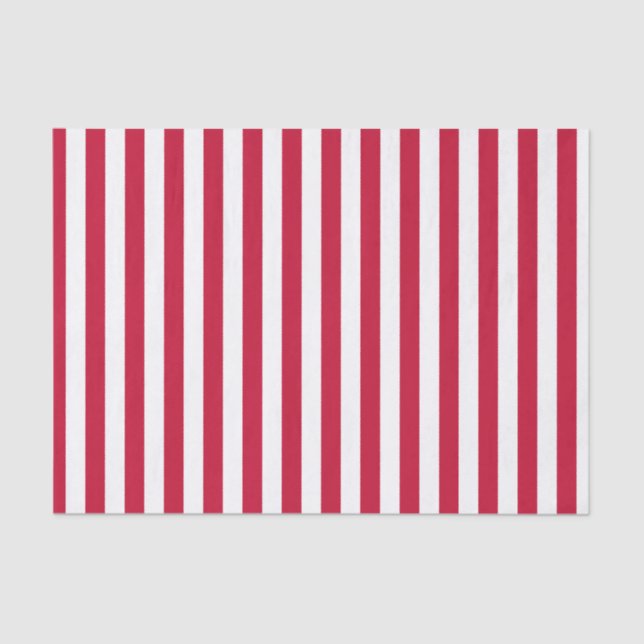 Baseball Coord Stripes Red 10-TISSUE WRAP PAPER (Front)