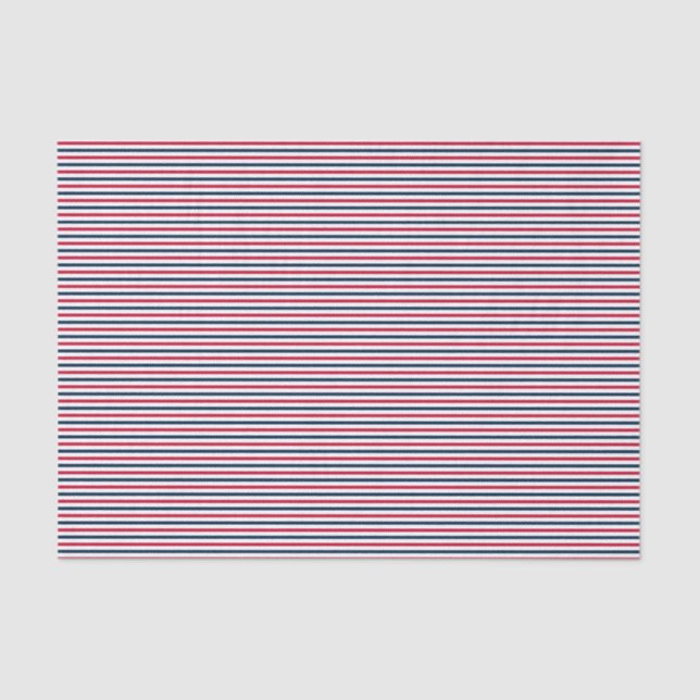 Baseball Coord Stripes RWB 06-TISSUE WRAPING PAPER (Front)