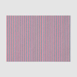 Baseball Coord Stripes RWB 07-TISSUE WRAPING PAPER