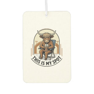 Baseball Cow Shirt With Iced Coffee Mascot Car Air Freshener