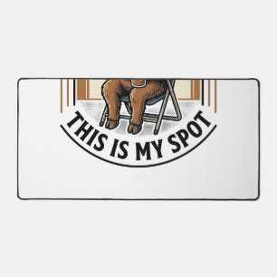 Baseball Cow Shirt With Iced Coffee Mascot Desk Mat