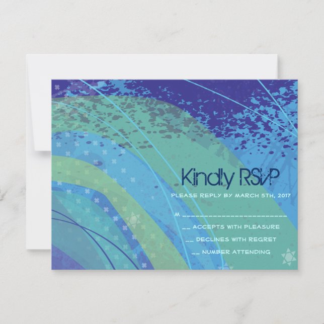 BASEBALL CRAZE Bat Mitzvah RSVP Card (Front)