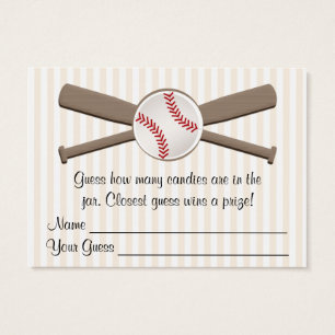 Baseball Crossed Bats Guessing Game Baby Shower