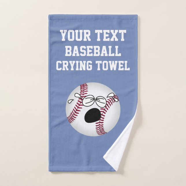 Baseball Crying Towel Your Text and Colour (Hand Towel)
