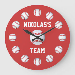 Baseball Custom Clock Personalised Name Location