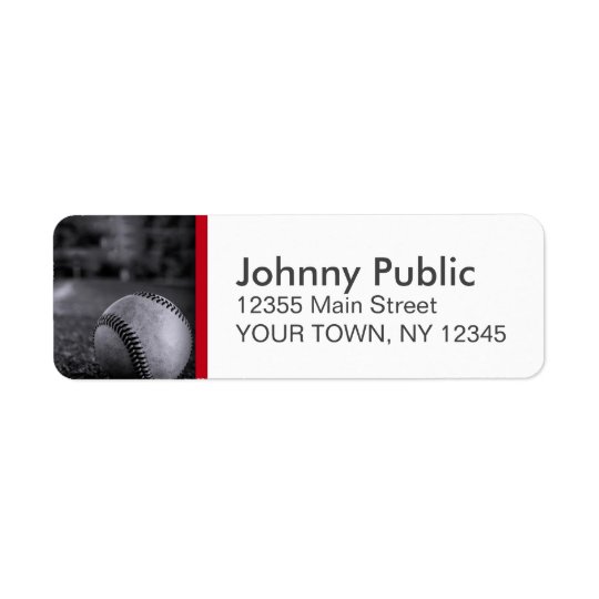 Baseball Custom Colour Strip Address Label