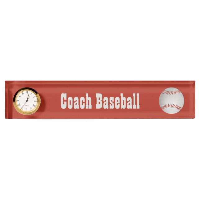 Baseball custom desk nameplate (Front)