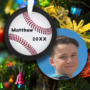 Baseball Custom Photo Keepsake Ornament