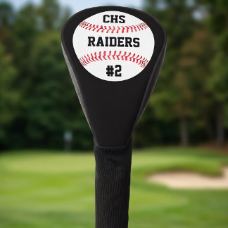Baseball Custom Team Letters, Name & Player Number Golf Head Cover