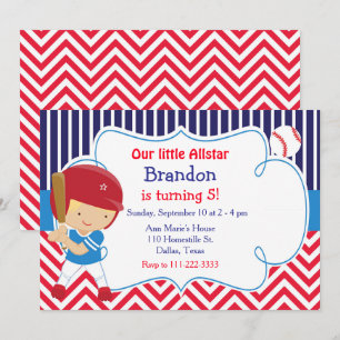 Baseball Cute Blonde Boy Birthday Party Invitation