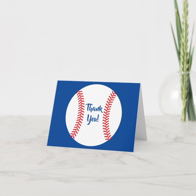 Baseball Cute Sports 1st Birthday Party Card (Front)