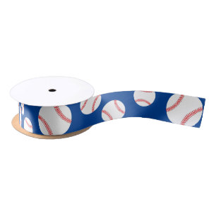 Baseball Cute Sports 1st Birthday Party Satin Ribbon