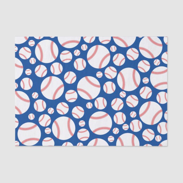 Baseball Cute Sports 1st Birthday Party Tissue Paper (Front)